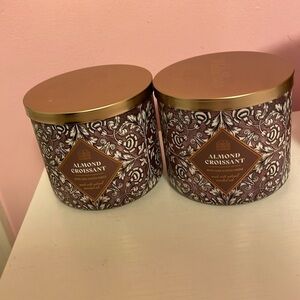 Lot of 2 Almond Croissant Bath & Body Works Candles NEW NEVER USED
